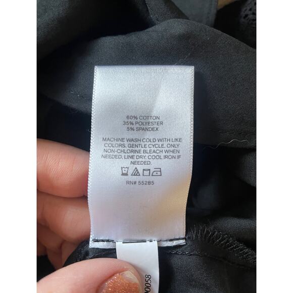 Express Classy Black Wrap Ruffle Top XS - Picture 7 of 7